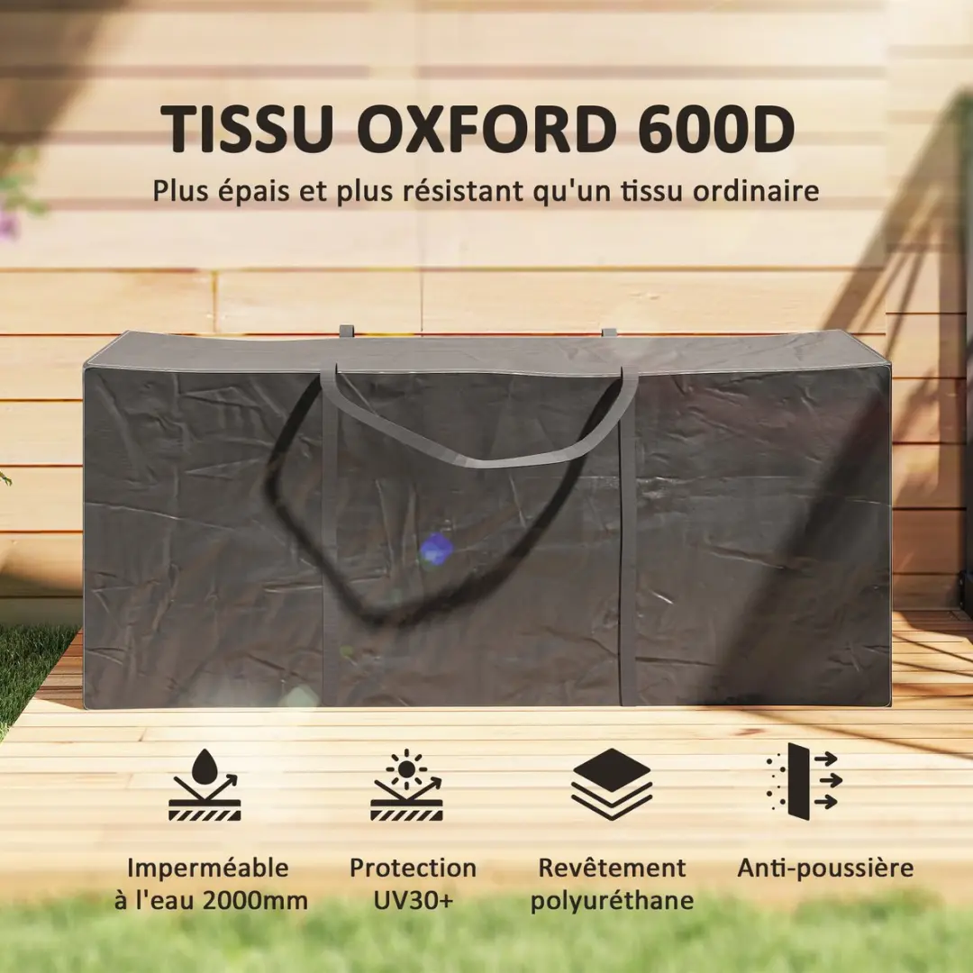 Outsunny Opbergtas 600D Oxford - 175x55x75cm - Zwart