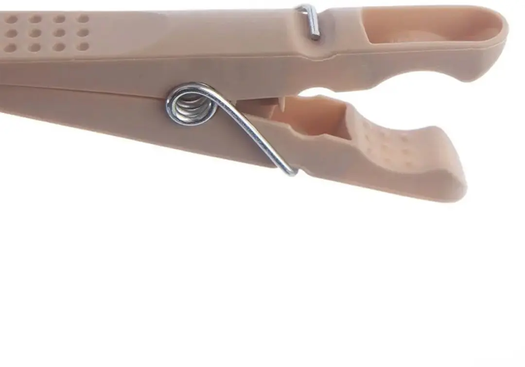 Orion Wasknijpers 50 Stuks - Opvouwbare Mand Grijs/Beige