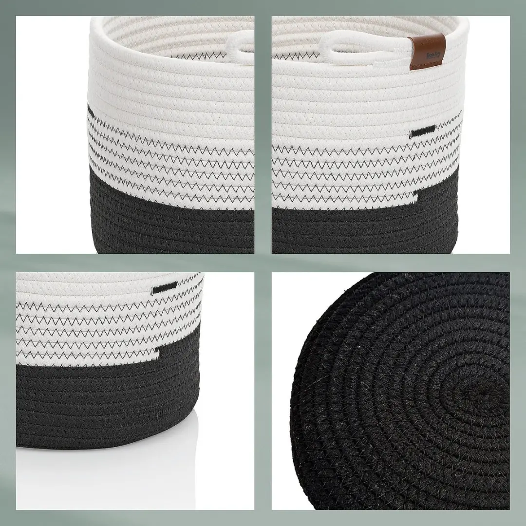 Kela Hedda Mand Ovaal 28x23cm - Wit/Zwart
