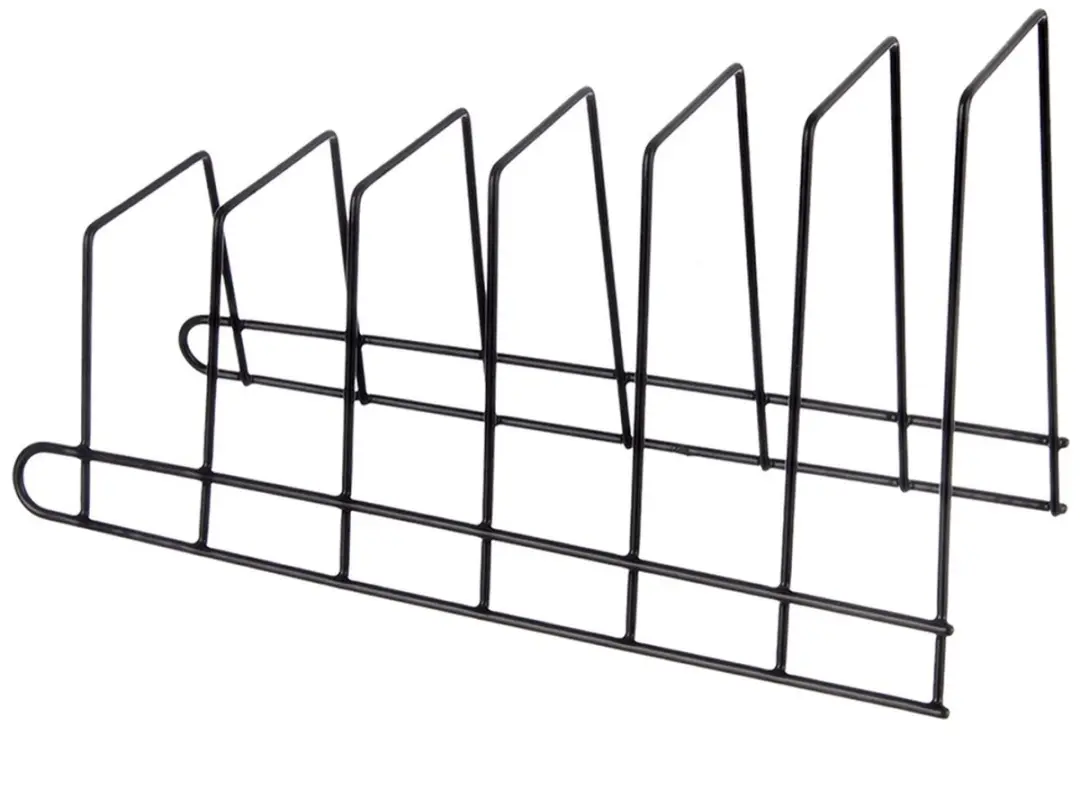 Orion Radka Metalen Deksel- en Bordenhouder - 34,5x14x19cm - Zwart