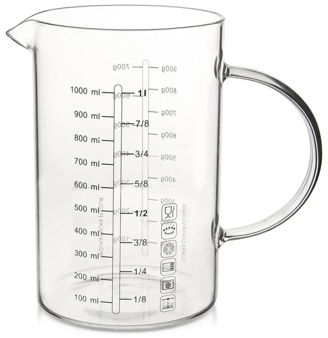 Orion Keuken Maatbeker Borosilicaatglas 1L