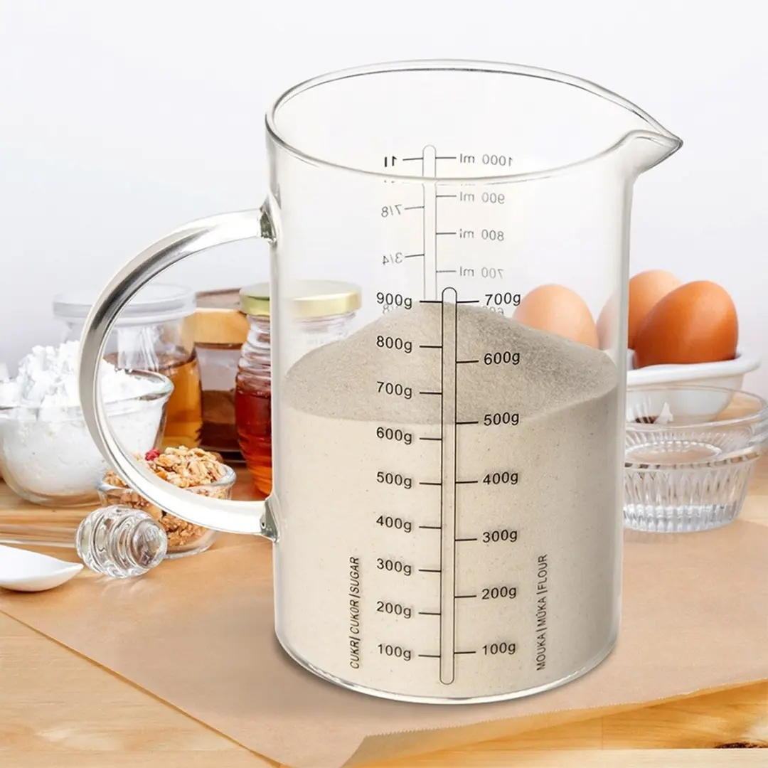 Orion Keuken Maatbeker Borosilicaatglas 1L - Transparant