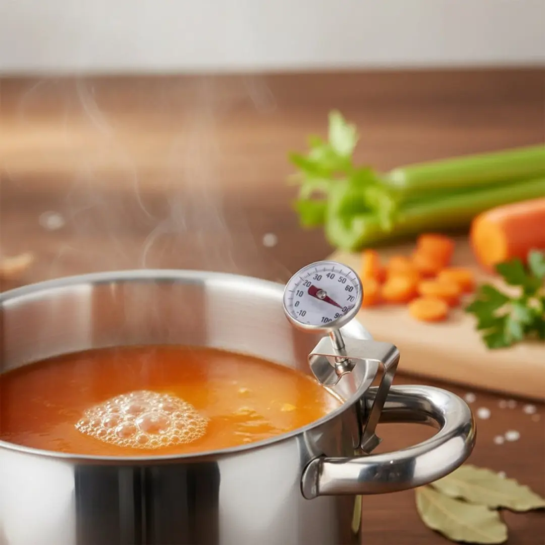 Orion Roestvrijstalen Keukenthermometer met Sonde - 100°C - Zilver