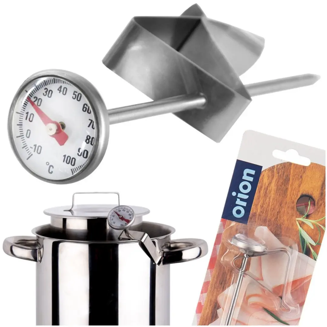 Orion Roestvrijstalen Keukenthermometer met Sonde - 100°C - Zilver