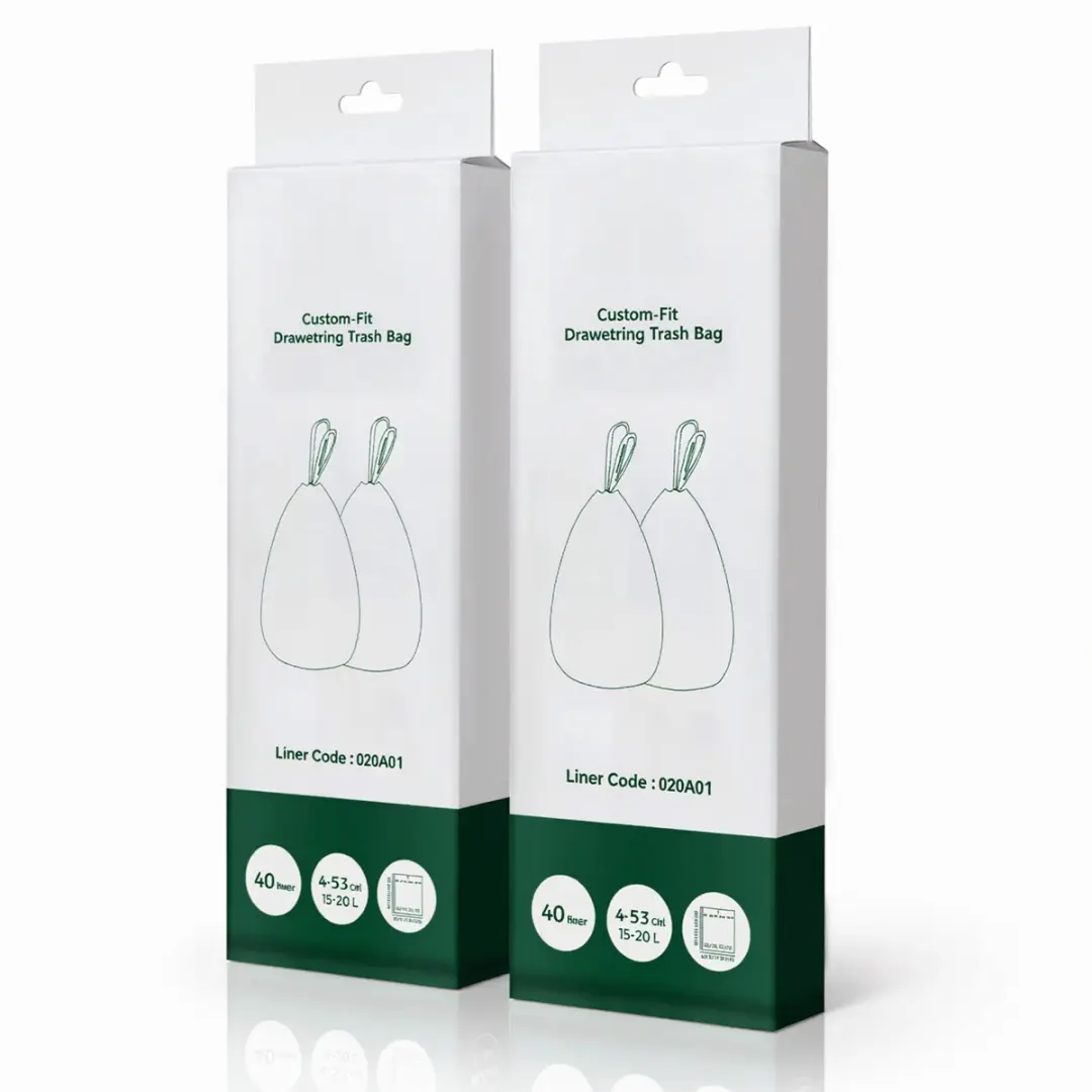 Songmics Vuilniszakken KRB020A02 - 80 Stuks - 20L - Wit