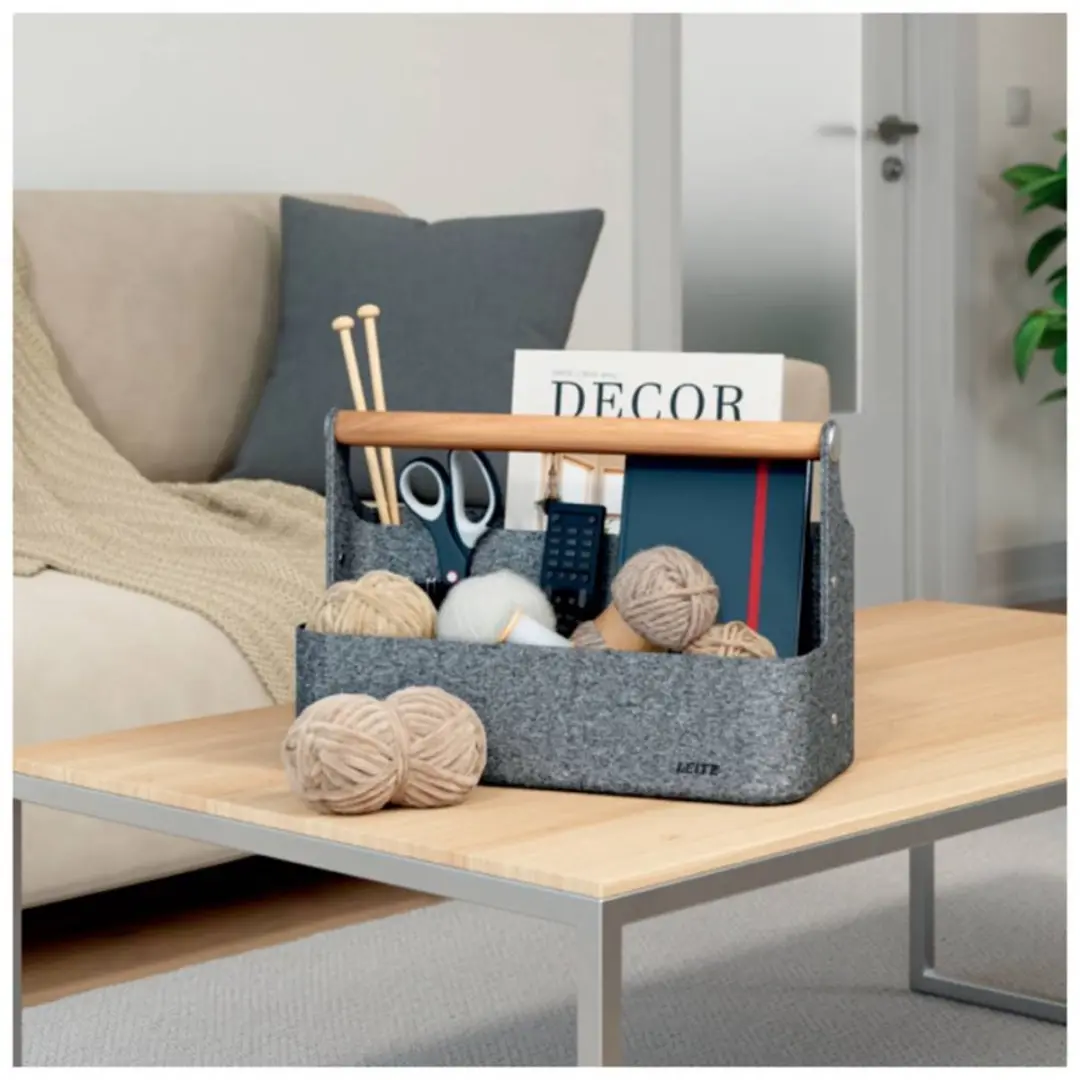 Leitz Draagbare Bureau Organizer Grijs - 2 Vakken - afbeelding 6 van 6
