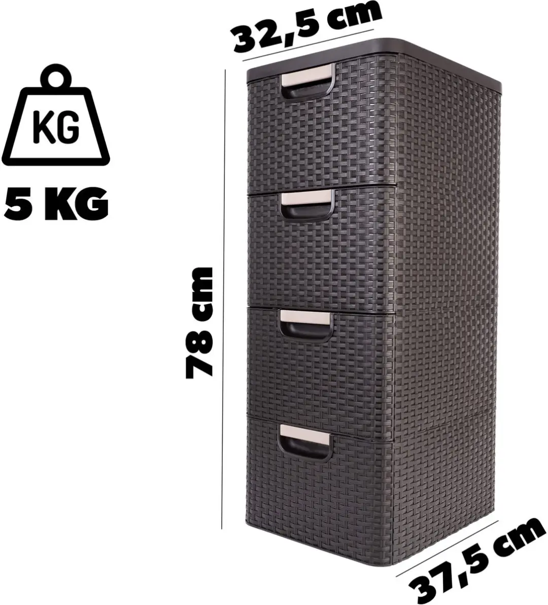 Curver Style Ladesysteem - 4x 14L - Bruin