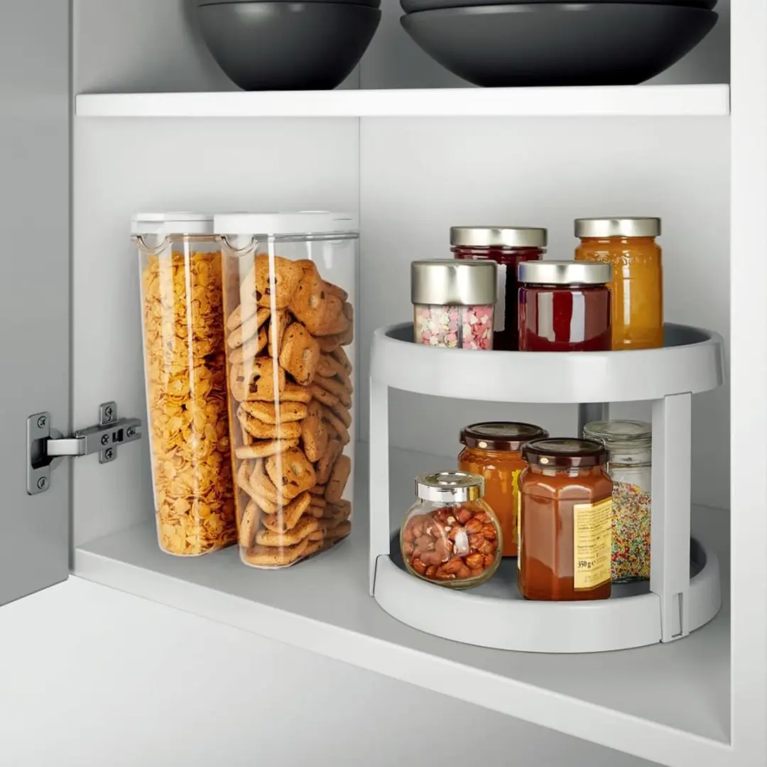 Metaltex Kruidenrek GIRO 356522 - 2 Etages - 28x21cm - Grijs - afbeelding 4 van 6