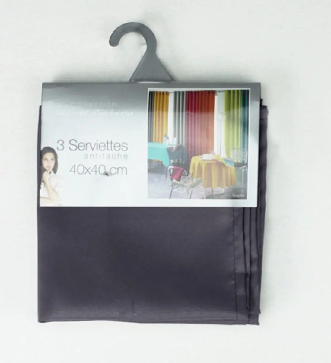 Wicotex Essentiel Servetten 40x40cm - Donker grijs - 3 Stuks