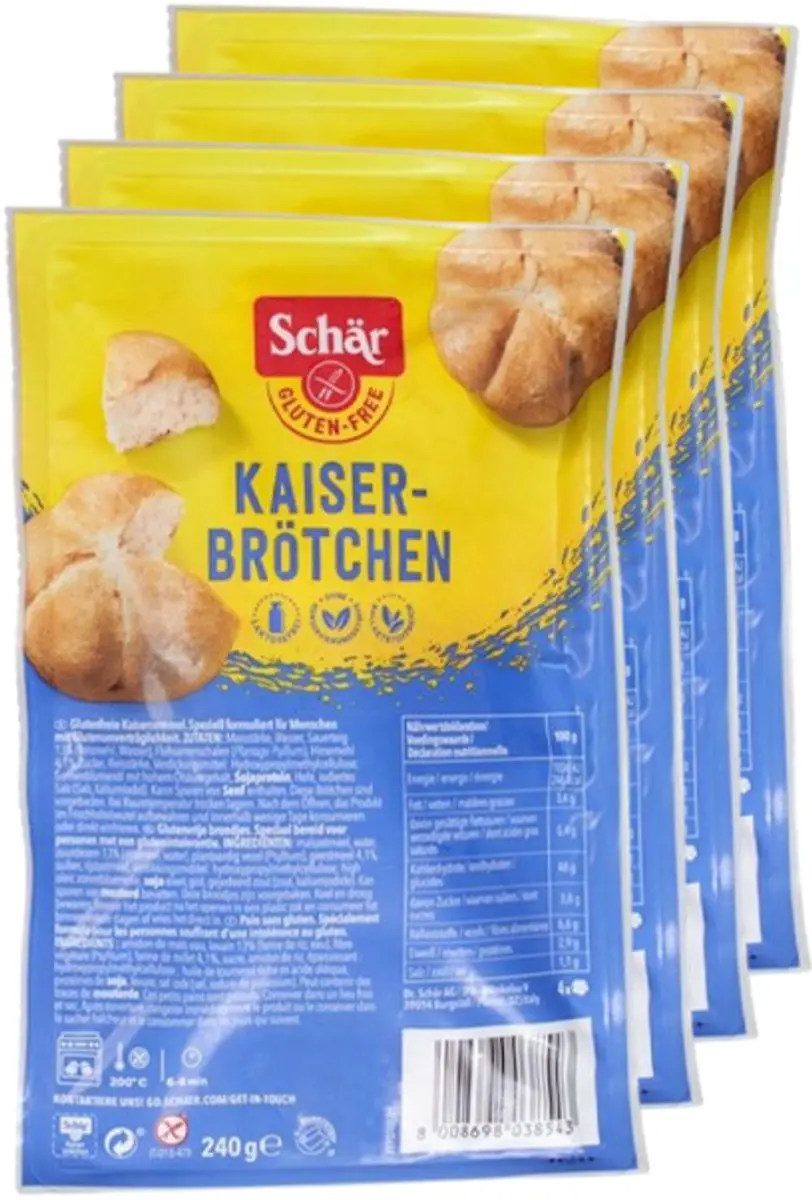 Schar Glutenvrije Kaiserbroodjes 4x240g