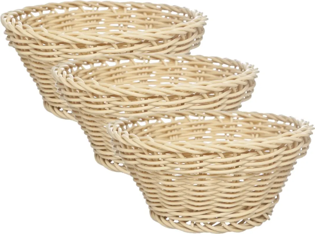 Cosy&Trendy Ronde Broodmanden 4 Stuks - Ø15cm