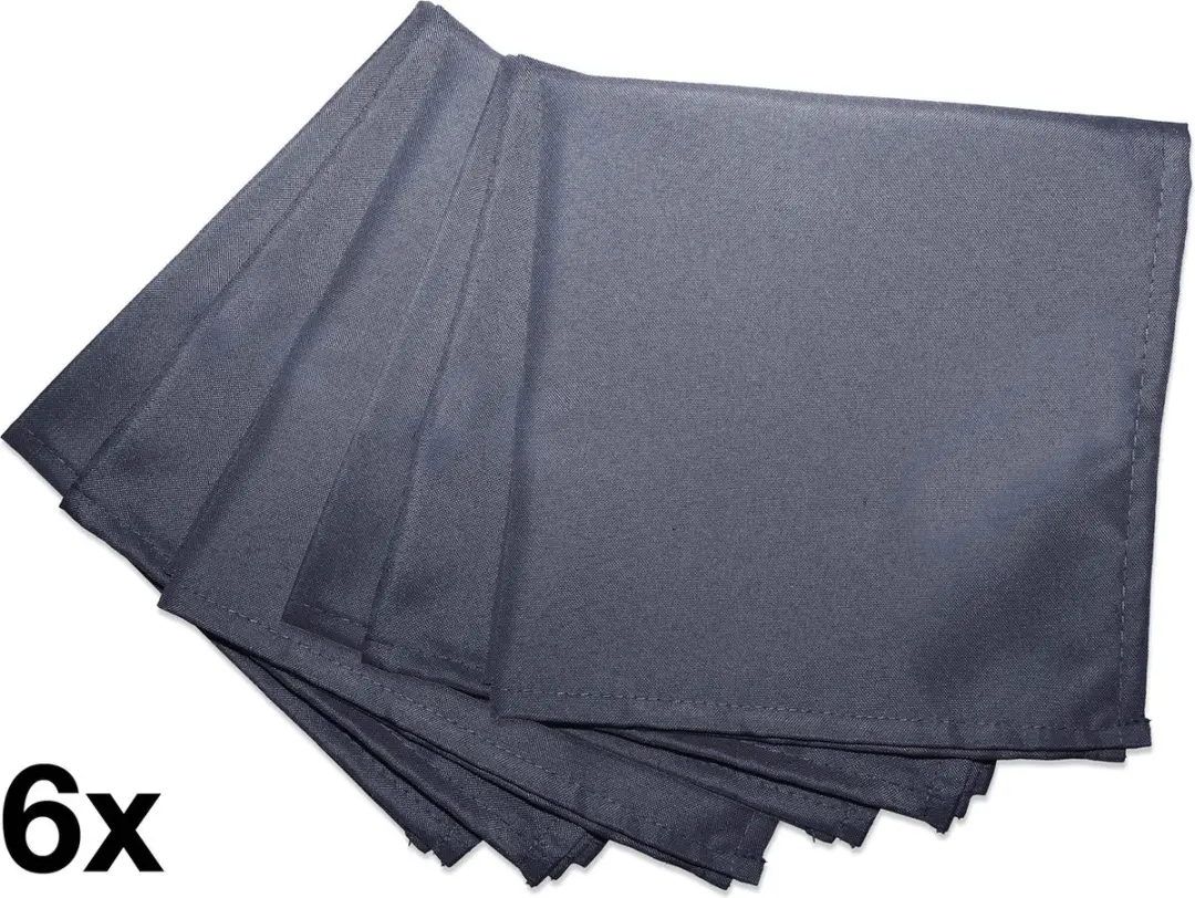 Wicotex Servetten Polyester 40x40cm Donkergrijs