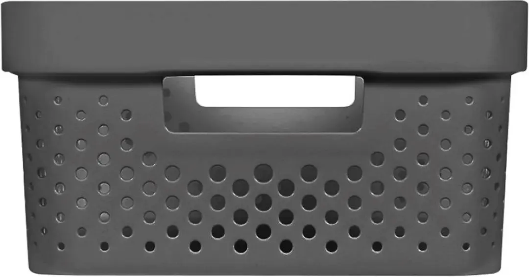 Curver Infinity Recycled Dots Opbergbox 11L - Antraciet