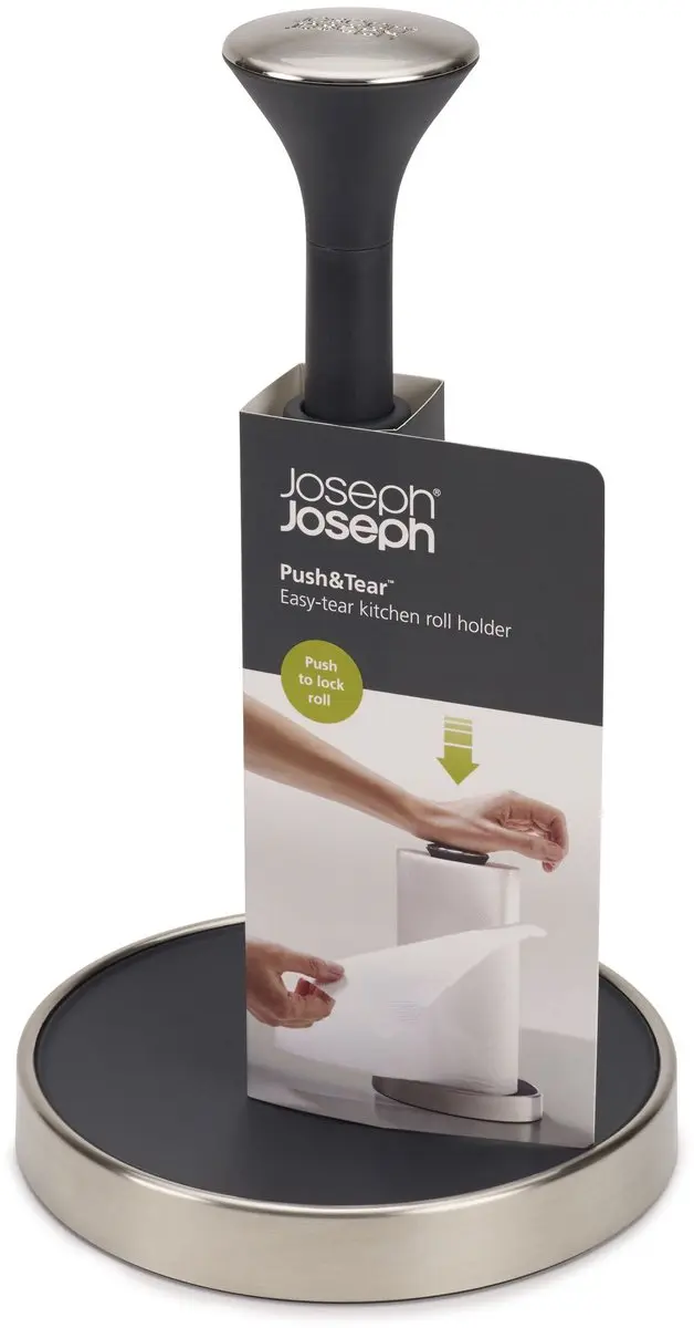 Joseph Joseph Push&Tear Keukenrolhouder Grijs