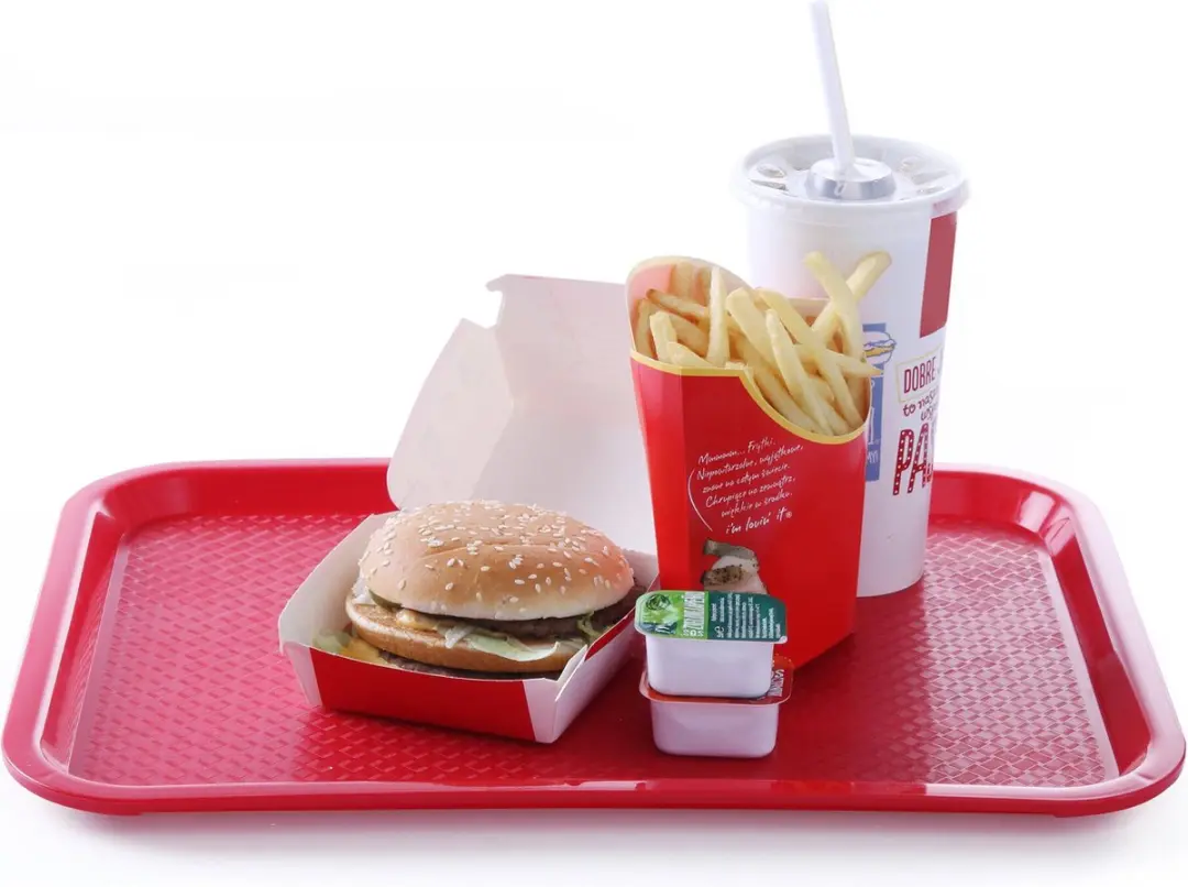 HENDI Medium Fastfood Dienblad Rood 305x415mm Polypropyleen