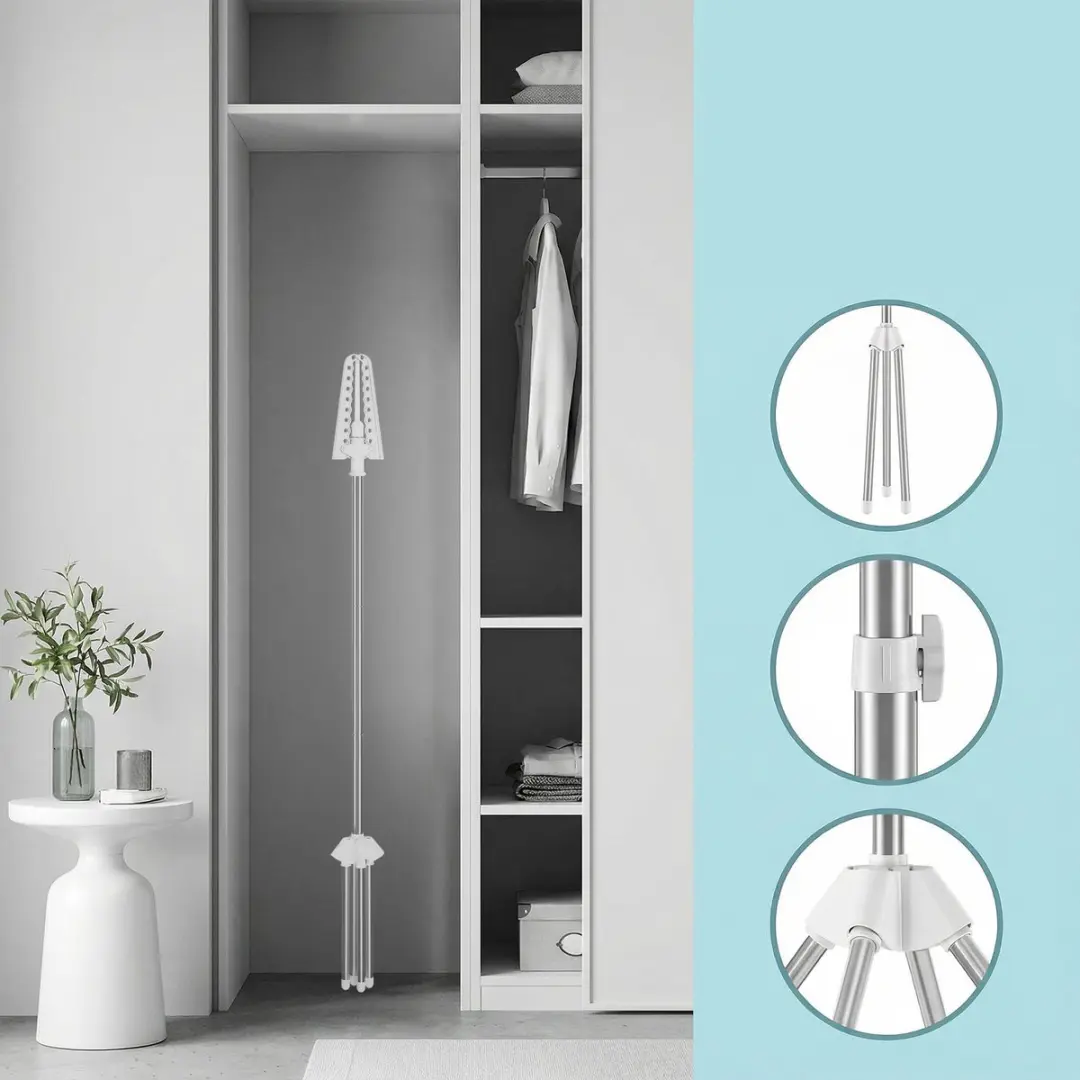 Songmics LLR510W01 Wasrek 3-Armig - Blauw-Zilver