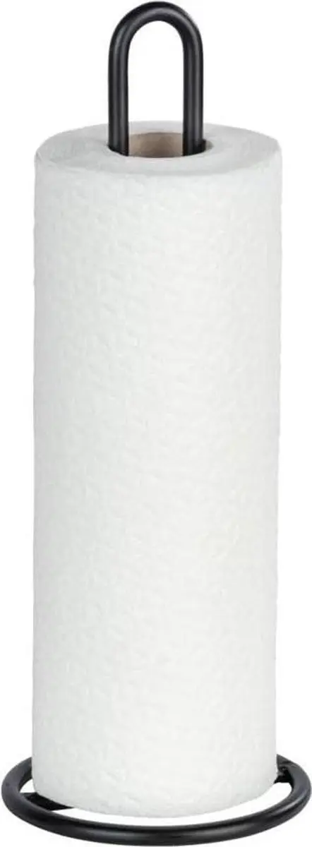 Wenko Keukenrolhouder Staal 12,5x32,5cm - Zwart - afbeelding 4 van 6