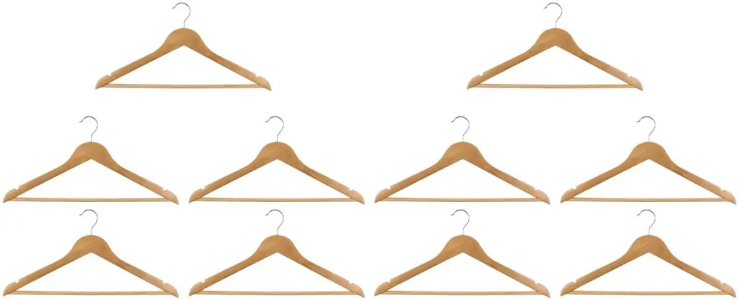 Alpina Houten Kledinghangers - 10 Stuks