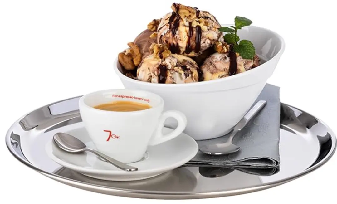 APS Kaffeehaus Dienblad RVS Ø27cm - Vaatwasserbestendig