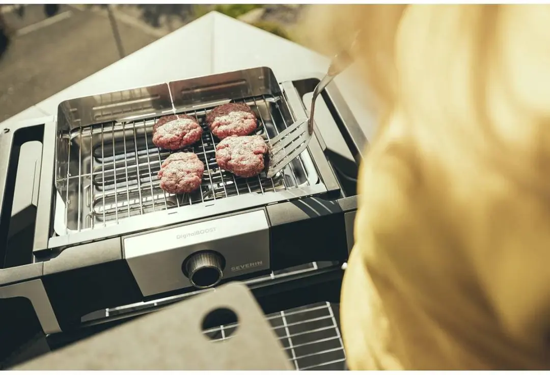 Severin PG 8118 DigitalBOOST Grill 3000W - Zwart/Zilver