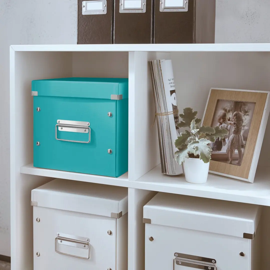 Leitz Wow Click & Store Kubus Opbergdoos 30L - IJsblauw