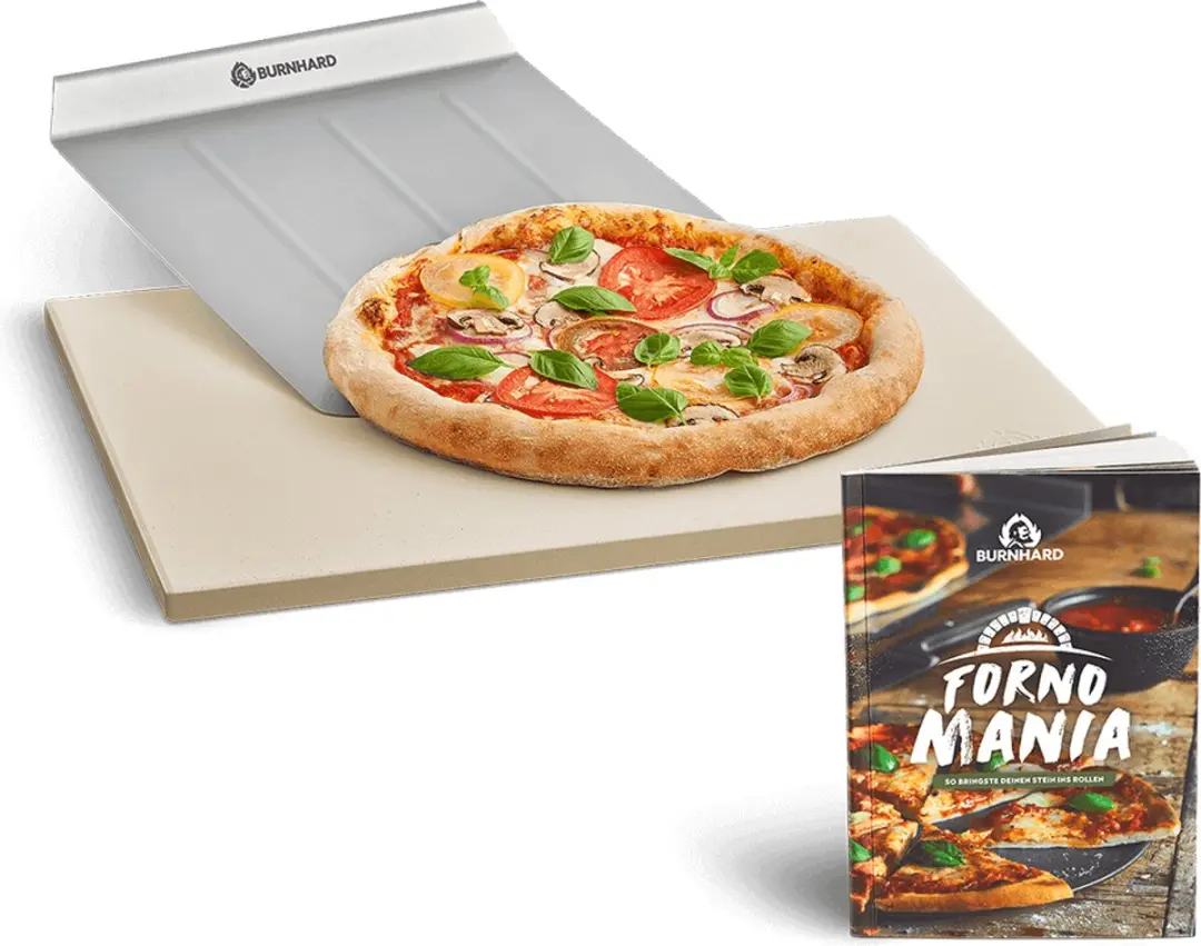 Burnhard Cordieriet Pizzasteen Set 45x35cm - 3 Stuks