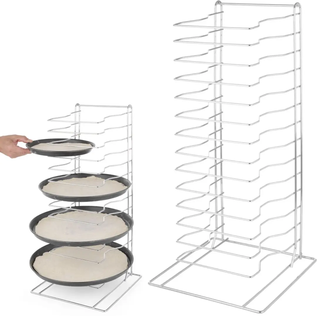 HENDI Pizza Rek 14 Plekken - Verchroomd - 300x305x680mm