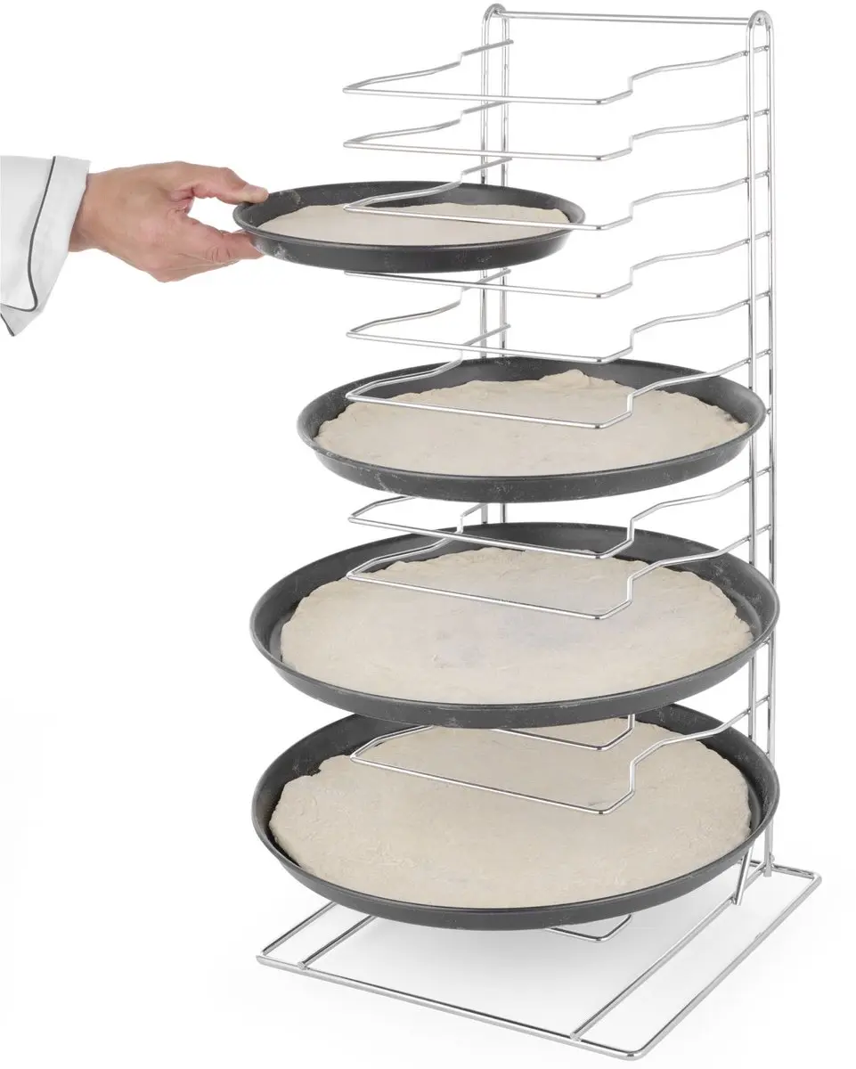 HENDI Pizza Rek 14 Plekken - Verchroomd - 300x305x680mm
