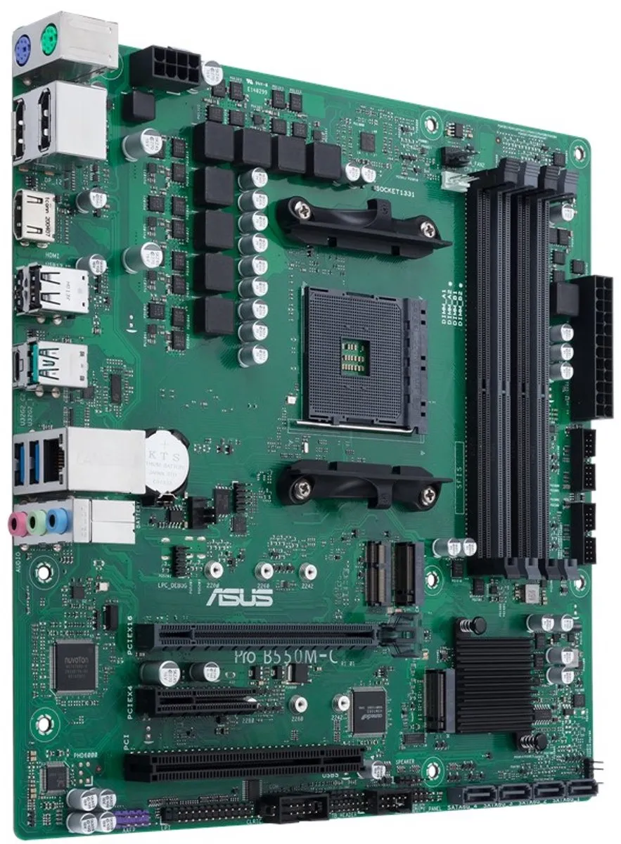 ASUS PRO B550M-C/CSM AM4 B550 Micro-ATX Moederbord - afbeelding 6 van 6