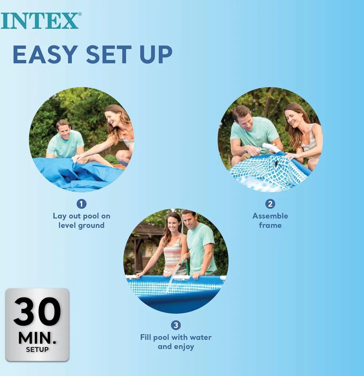 Intex 28272NP Metal Frame Zwembad 300x200cm - Blauw