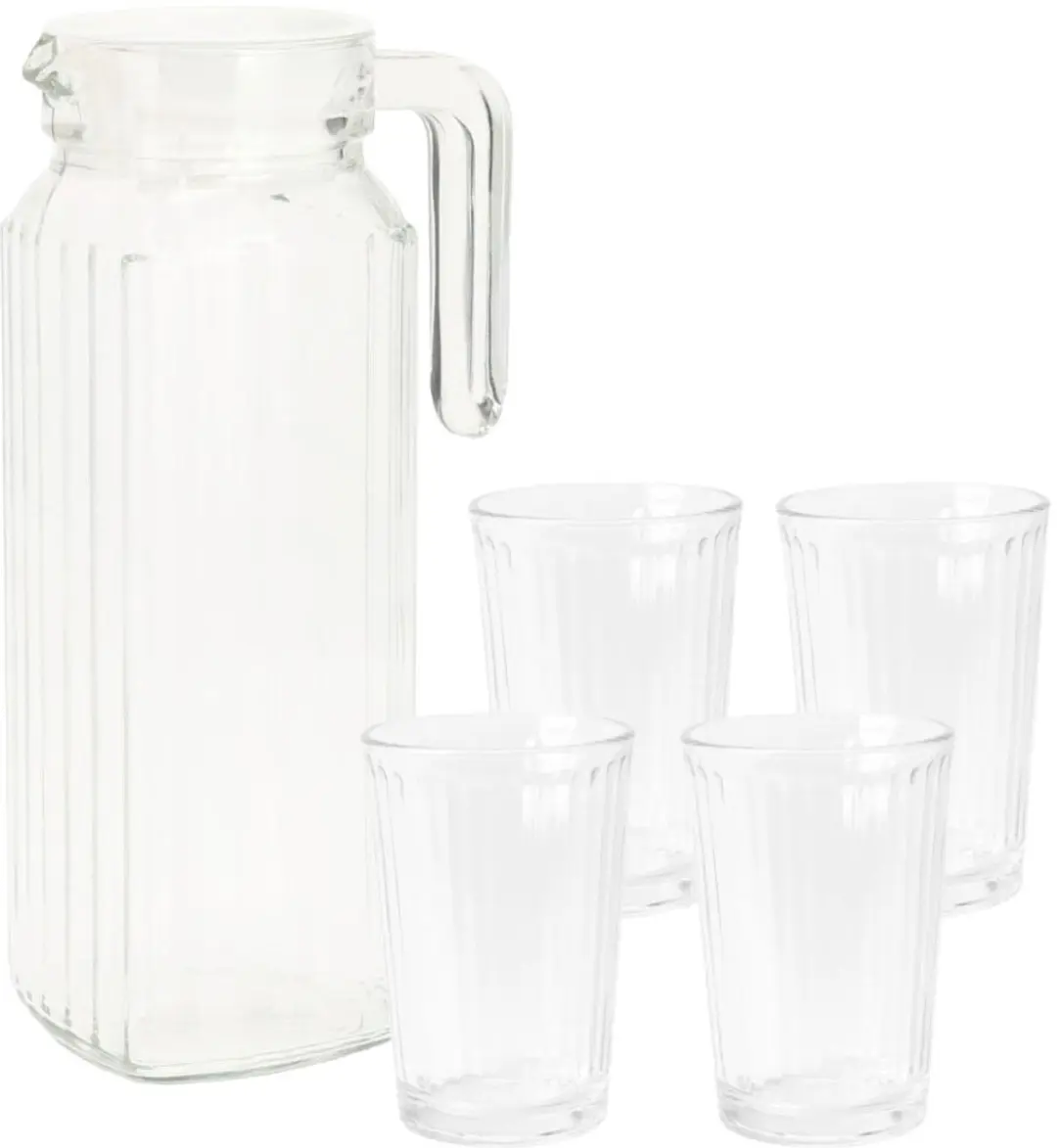 Excellent Houseware Glazen & Karaf Set - 5-delig - 1,1 l - afbeelding 6 van 6