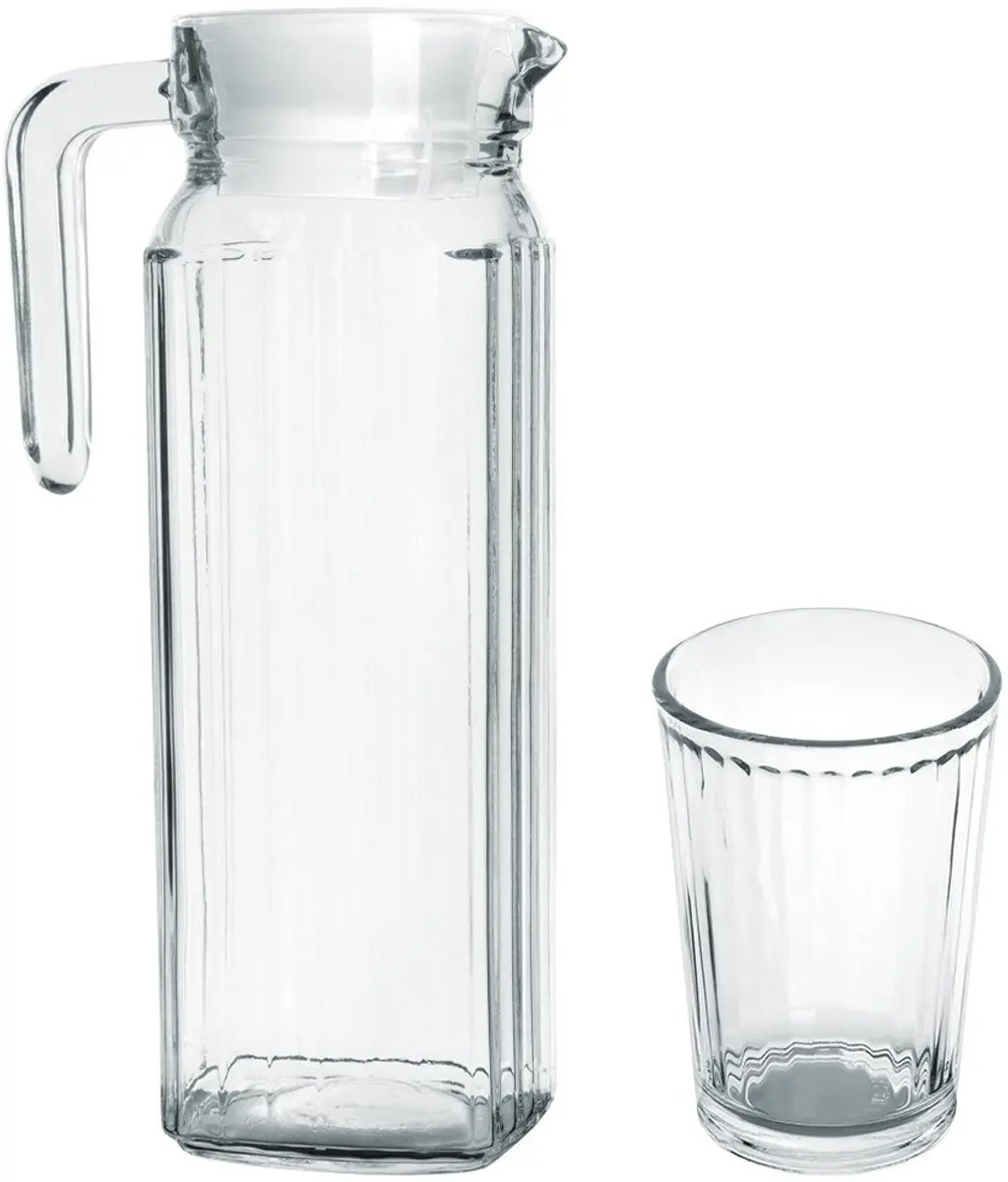 Excellent Houseware Glazen & Karaf Set - 5-delig - 1,1 l