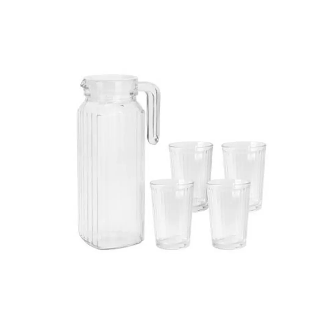 Excellent Houseware Glazen & Karaf Set - 5-delig - 1,1 l