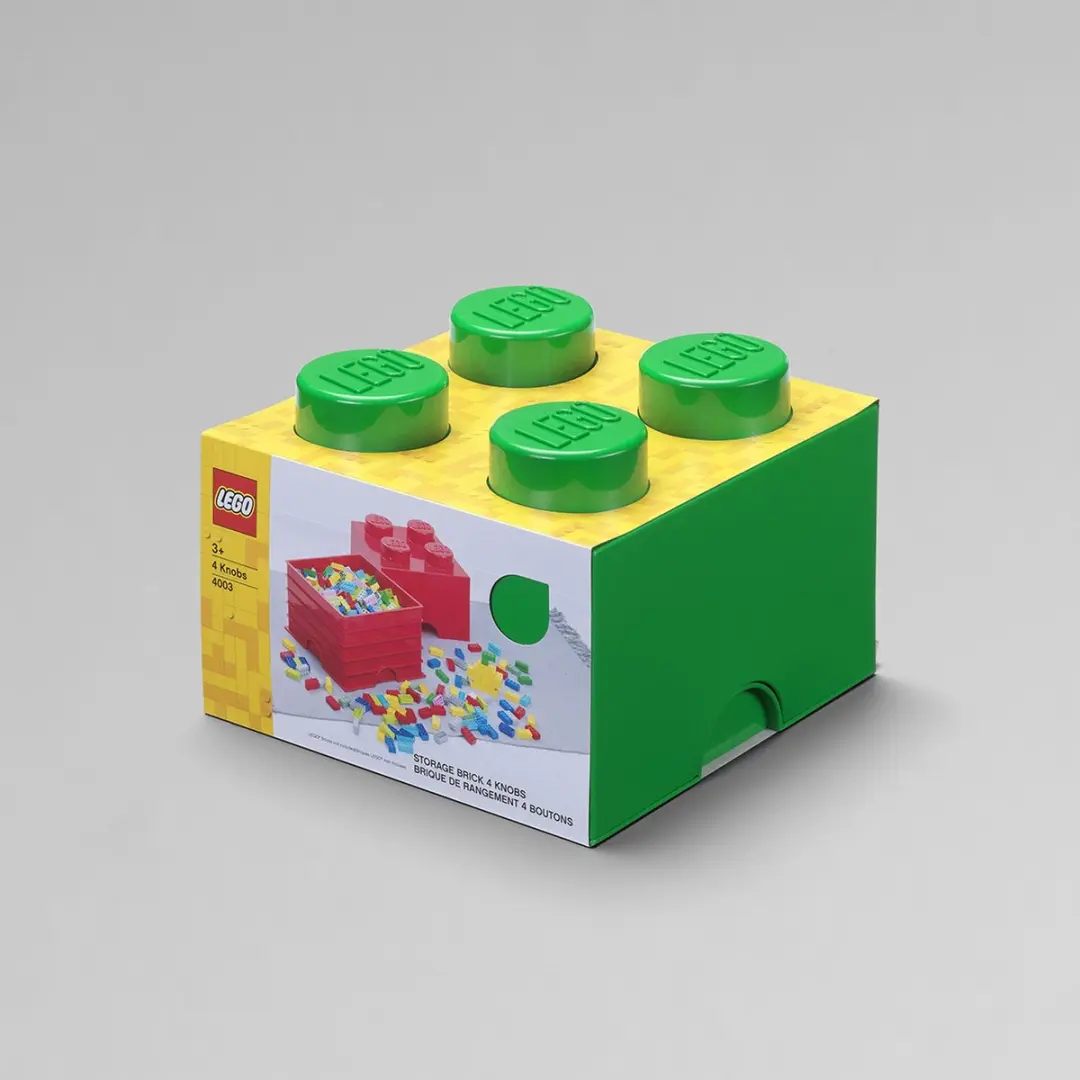 LEGO Brick 4 Opbergbox - 6L Groen - afbeelding 3 van 6