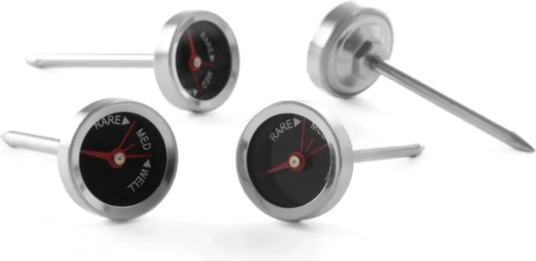 Hendi Set van 4 Steakthermometers - Roodmediumdoorbakken - Roestvast Staal
