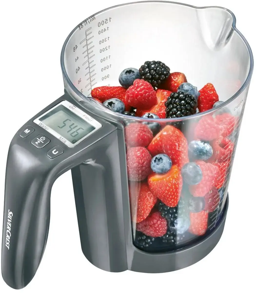 SILVERCREST Digitale Maatbeker 1,5L - Grijs/Transparant