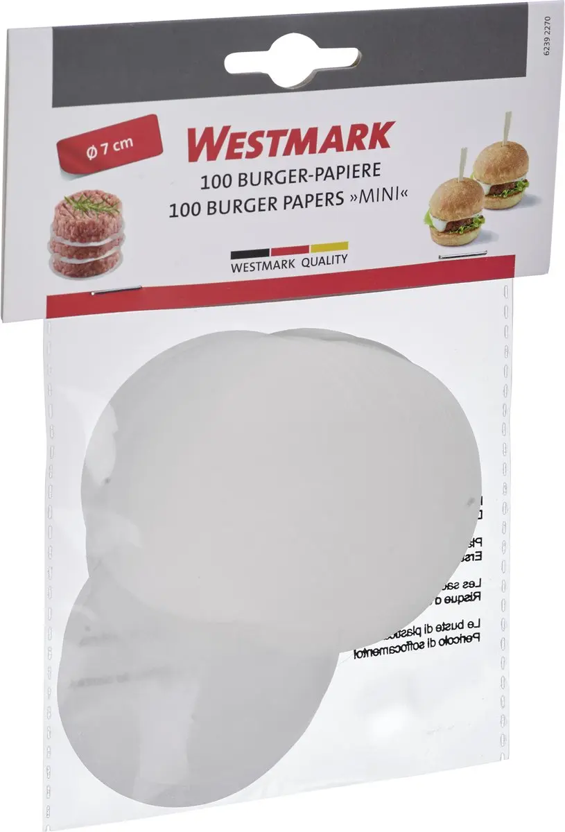 Westmark Burgerpapier 100 Stuks - Ø7cm Wit