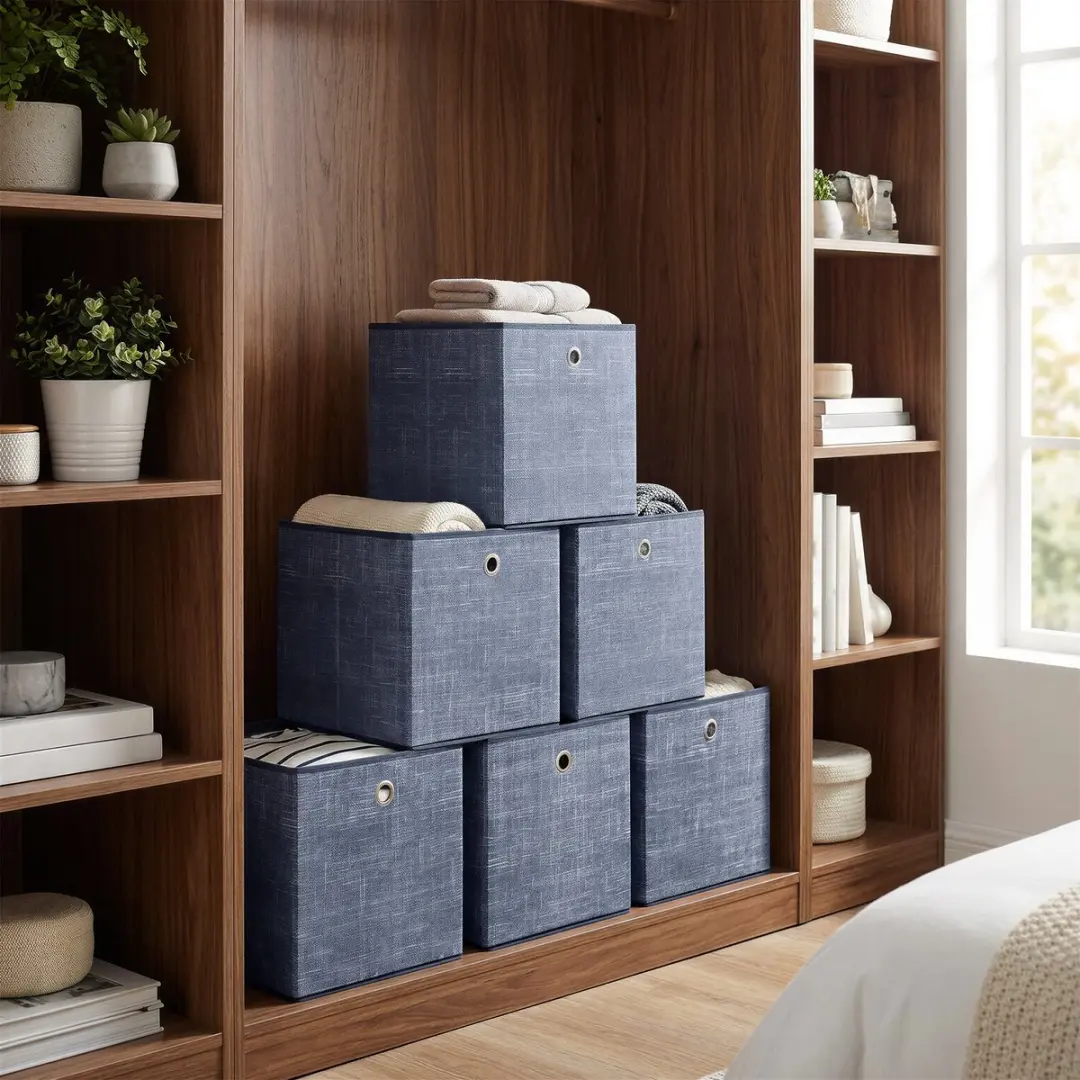 Songmics Opbergbox Mistblauw - 6 Stuks 27L