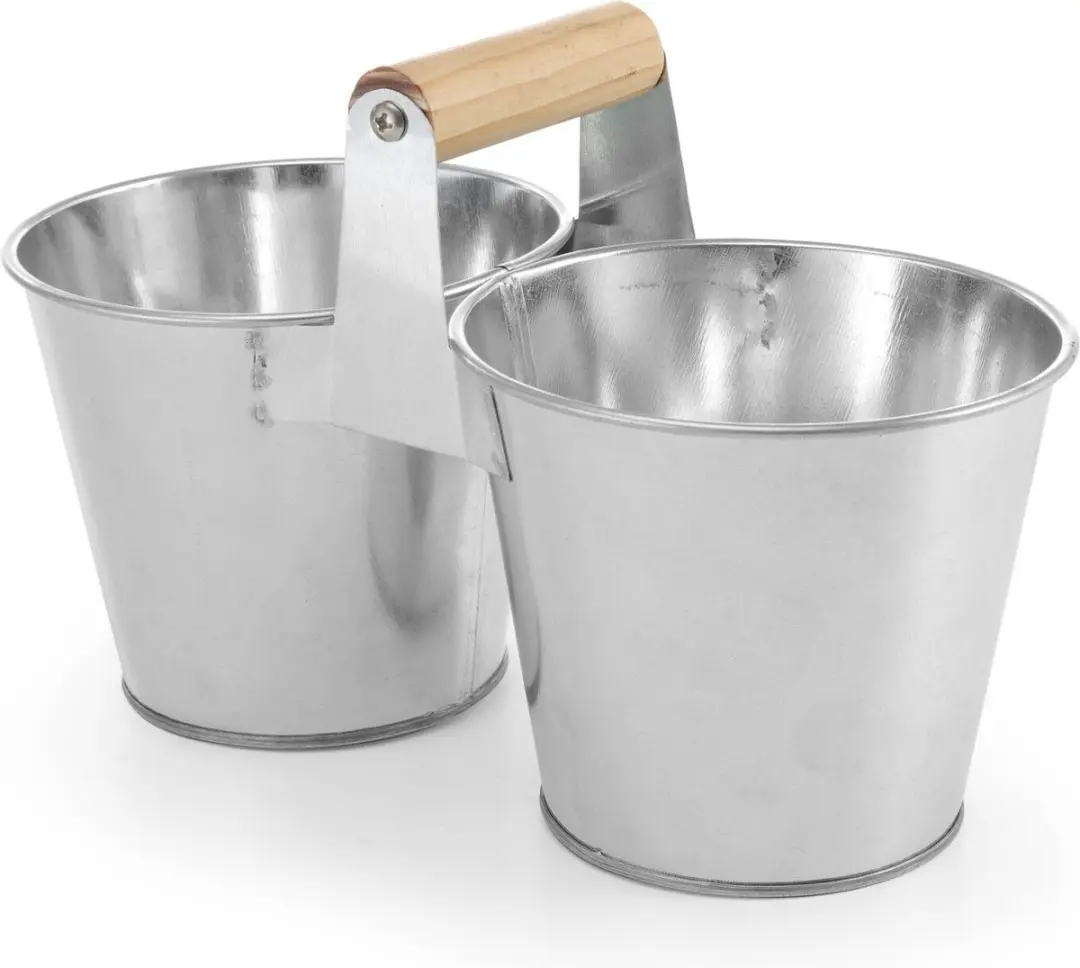 Hendi Dubbele Emmer 425954 - 250x125x105mm - Grijs