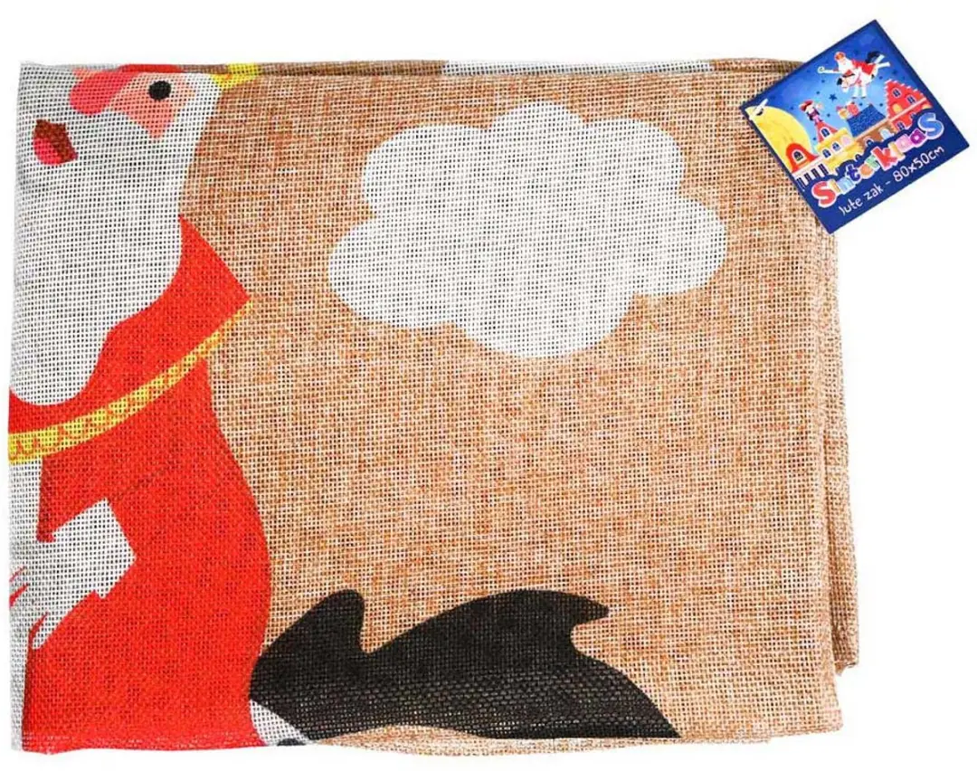 Johntoy Jute Sinterklaas Cadeauzak 80x50cm