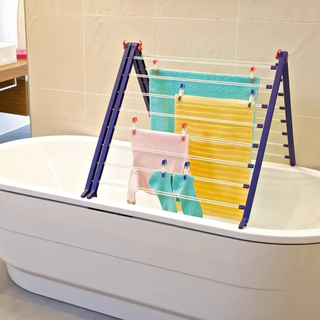Leifheit Pegasus Badkuipdroger Duo - 9,6-18,9m - Wit/Blauw