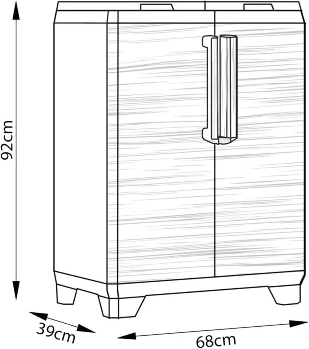 Keter Split Premium Afvalscheidingskast 220L - Beige/Bruin