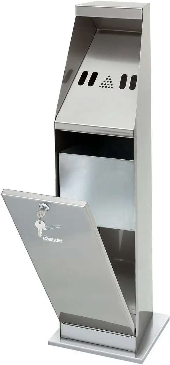 Bartscher Staande Asbak RVS 5.5L - Zilver