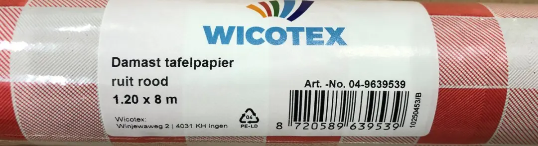 Wicotex Damastpapier op rol 120cm x 8m - Rood