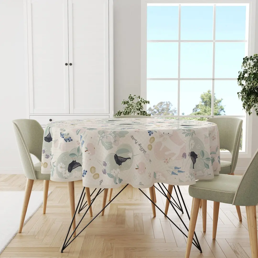 Wicotex Tafelzeil Vogels Rond 160cm