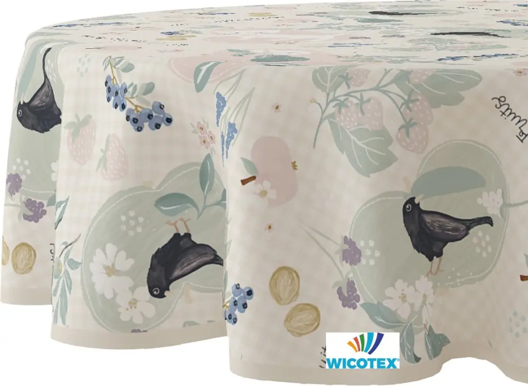 Wicotex Tafelzeil Vogels Rond 160cm - Multi Color