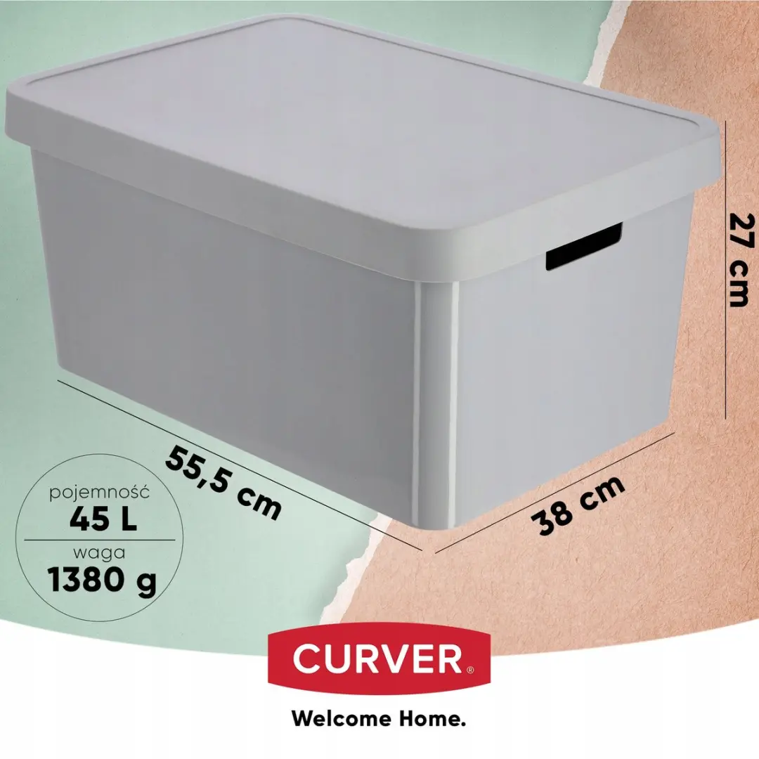 Curver Infinity Opbergbox 45L - Grijs
