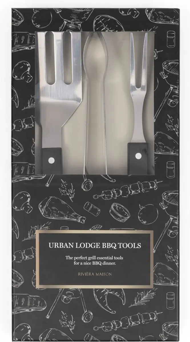 Riviera Maison Urban Lodge BBQ Tools - Zilver
