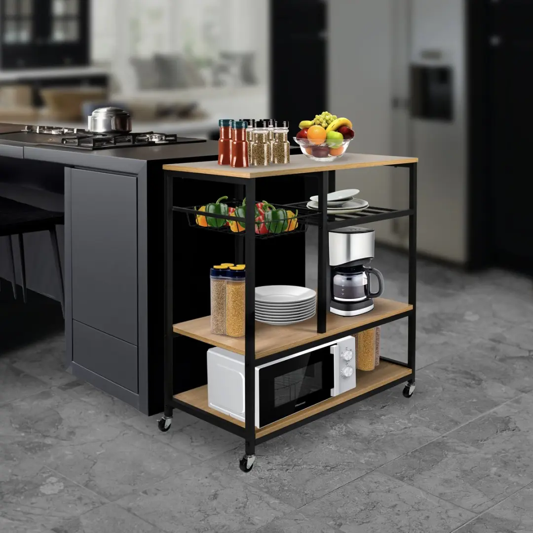 Erro ERROREK498871 Keukentrolley - 80x40x85cm - Zwart