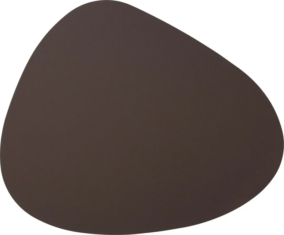 Kade 171 Eivormige Placemats Lederlook 6 Stuks - 44x37cm - Wit/Bruin
